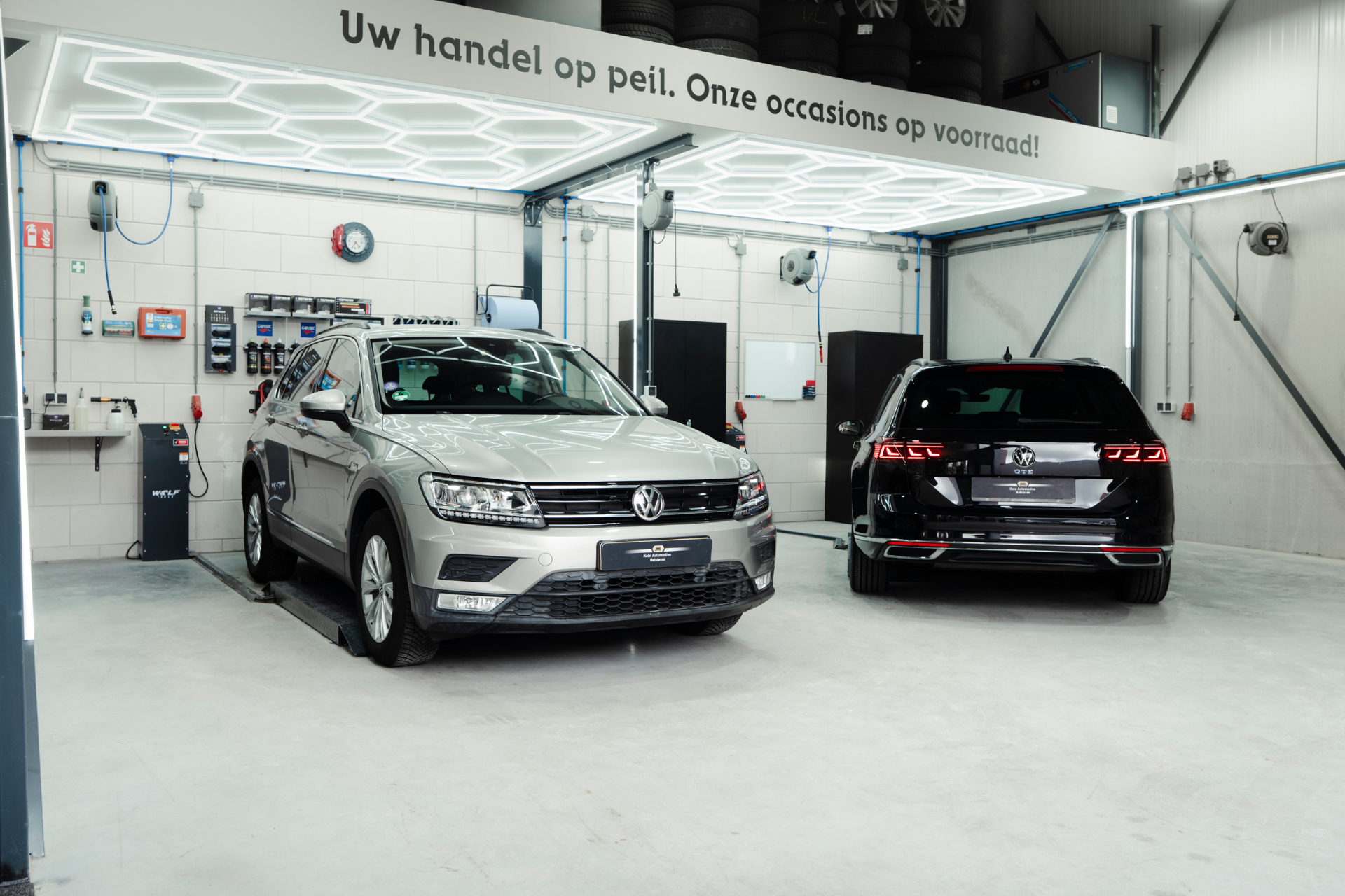 Tiguan in de werkplaats van Kole